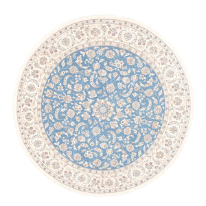 Alfombra persa - Nain redondo  - 212 x 203 cm - azul claro