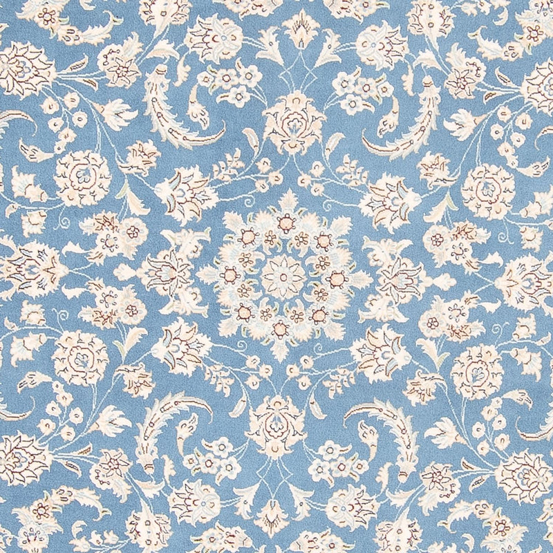 Alfombra persa - Nain redondo  - 212 x 203 cm - azul claro