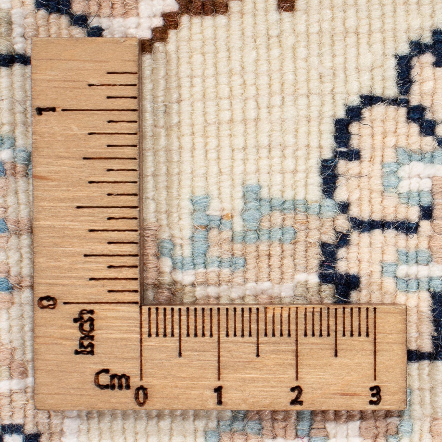 Alfombra persa - Nain redondo  - 212 x 203 cm - azul claro
