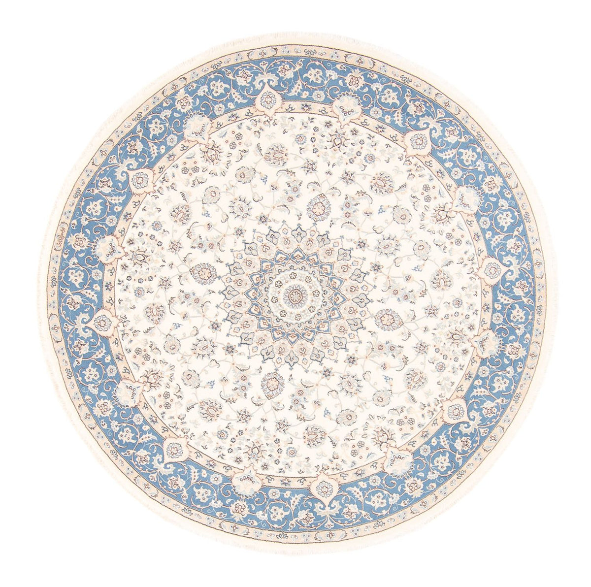 Alfombra persa - Nain redondo  - 197 x 196 cm - crema