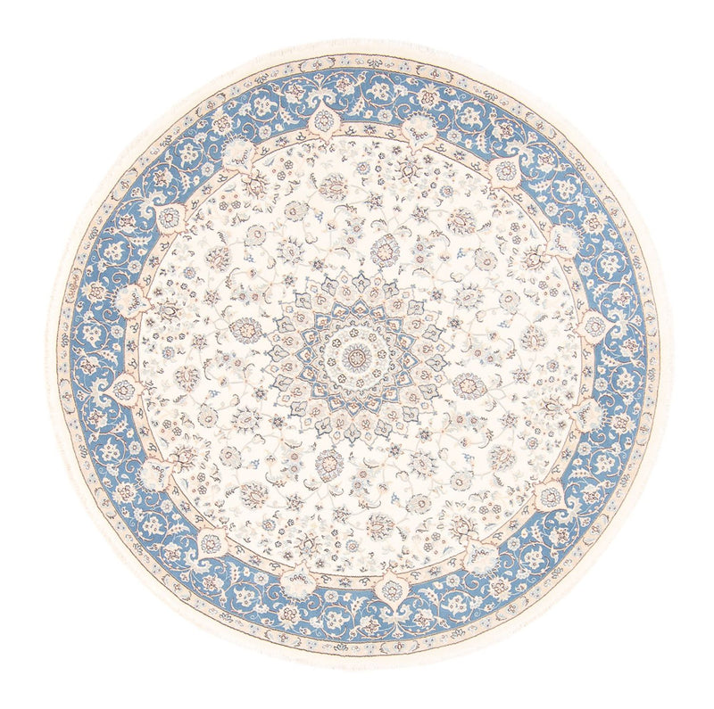 Alfombra persa - Nain redondo  - 197 x 196 cm - crema