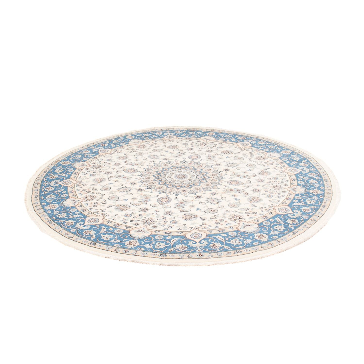 Alfombra persa - Nain redondo  - 197 x 196 cm - crema