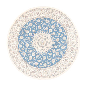 Alfombra persa - Nain redondo  - 202 x 197 cm - azul claro