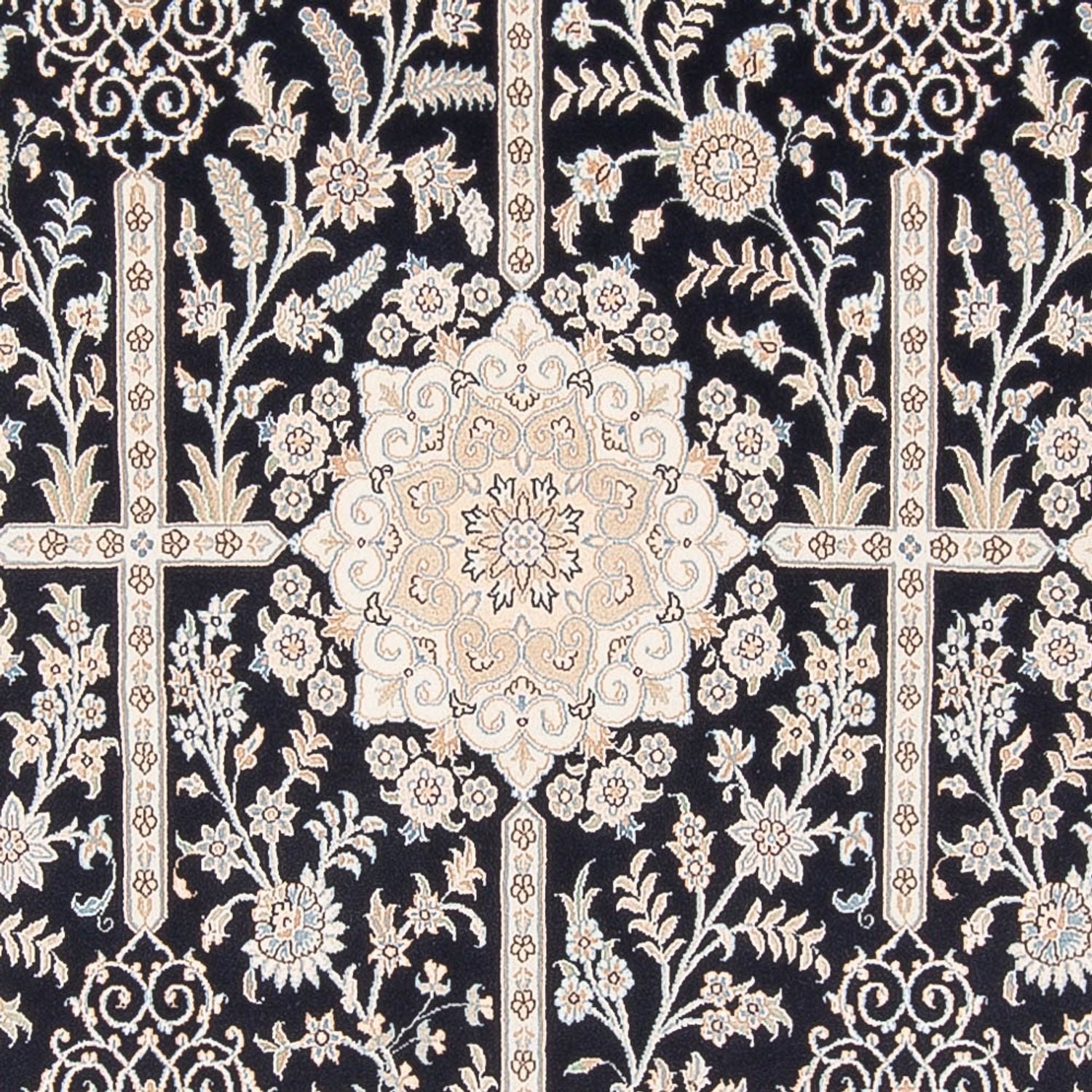 Alfombra Persa - Nain - Prima - 304 x 197 cm - azul oscuro