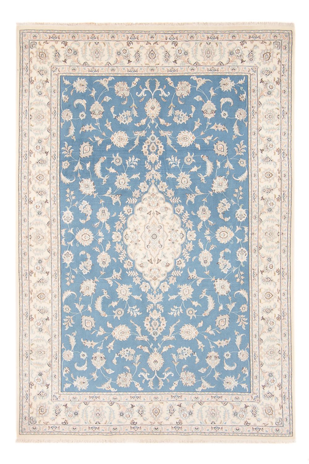 Alfombra persa - Nain - 251 x 168 cm - azul