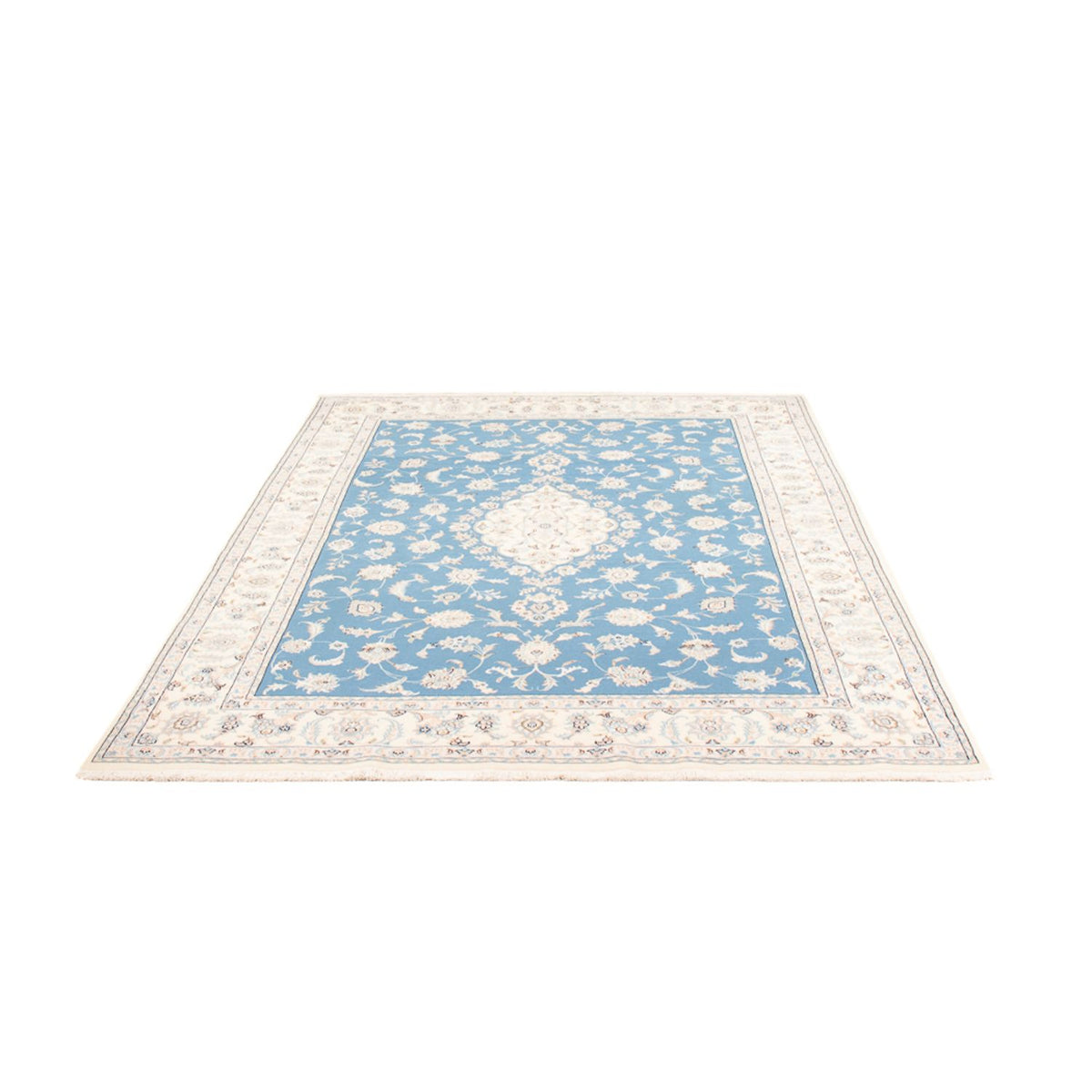 Alfombra persa - Nain - 251 x 168 cm - azul