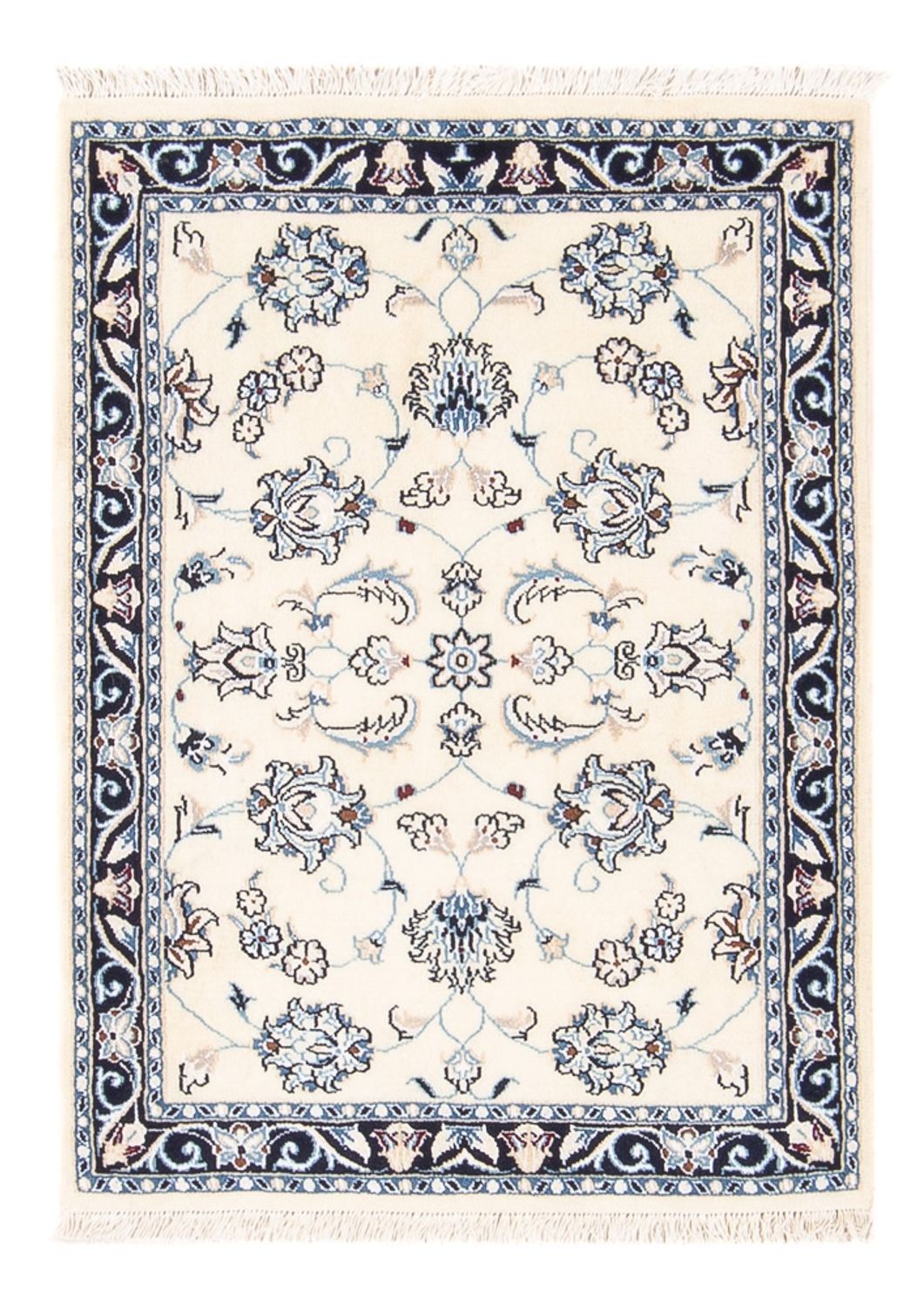 Alfombra persa - Nain - 85 x 60 cm - crema