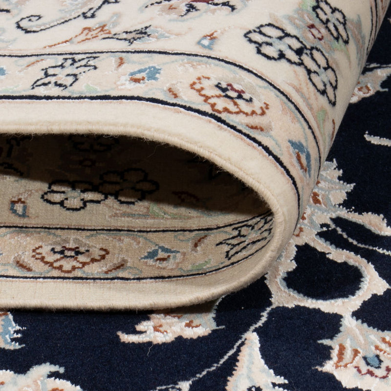 Alfombra persa - Nain - 235 x 171 cm - azul oscuro