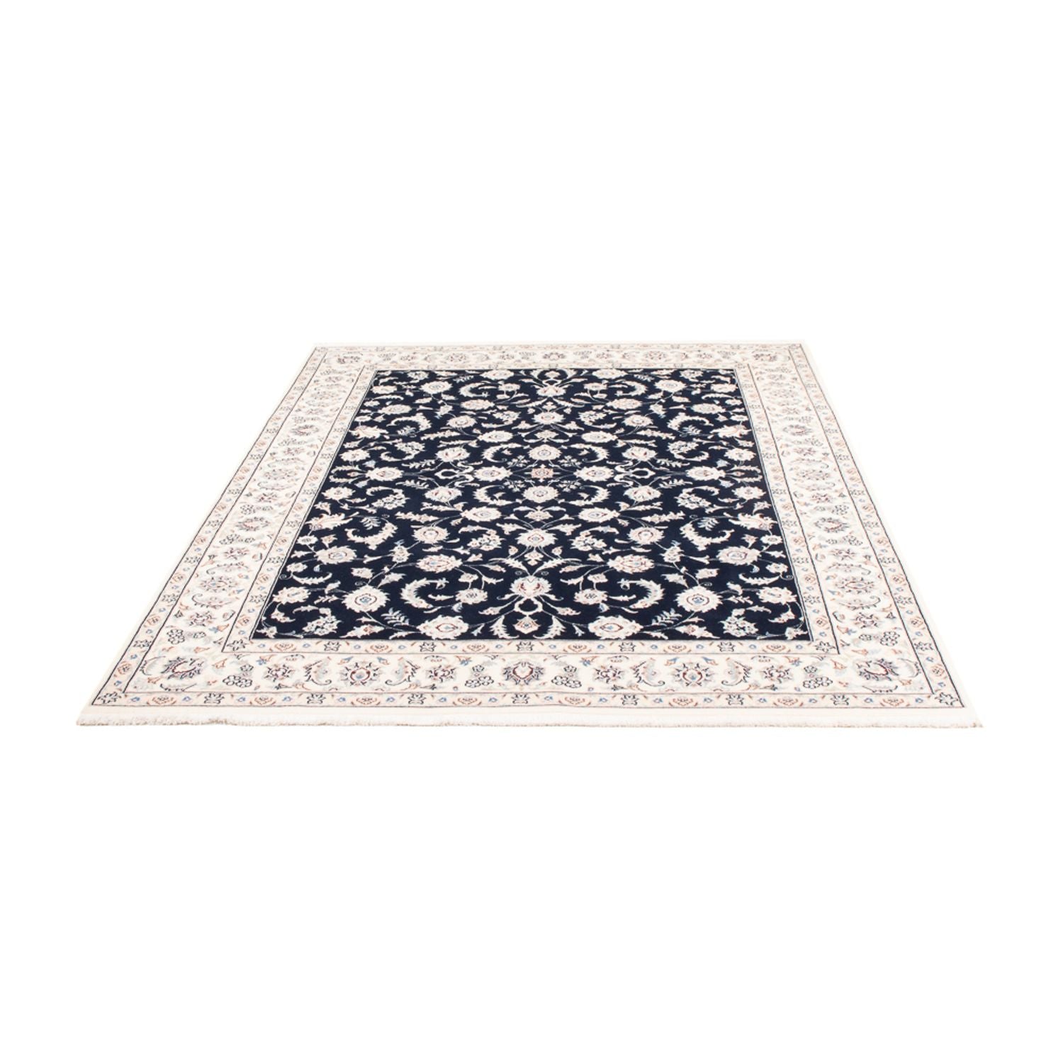 Alfombra persa - Nain - 235 x 171 cm - azul oscuro
