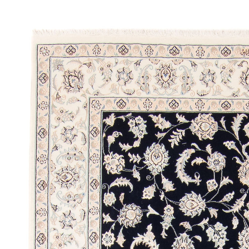 Alfombra persa - Nain - 236 x 170 cm - azul oscuro