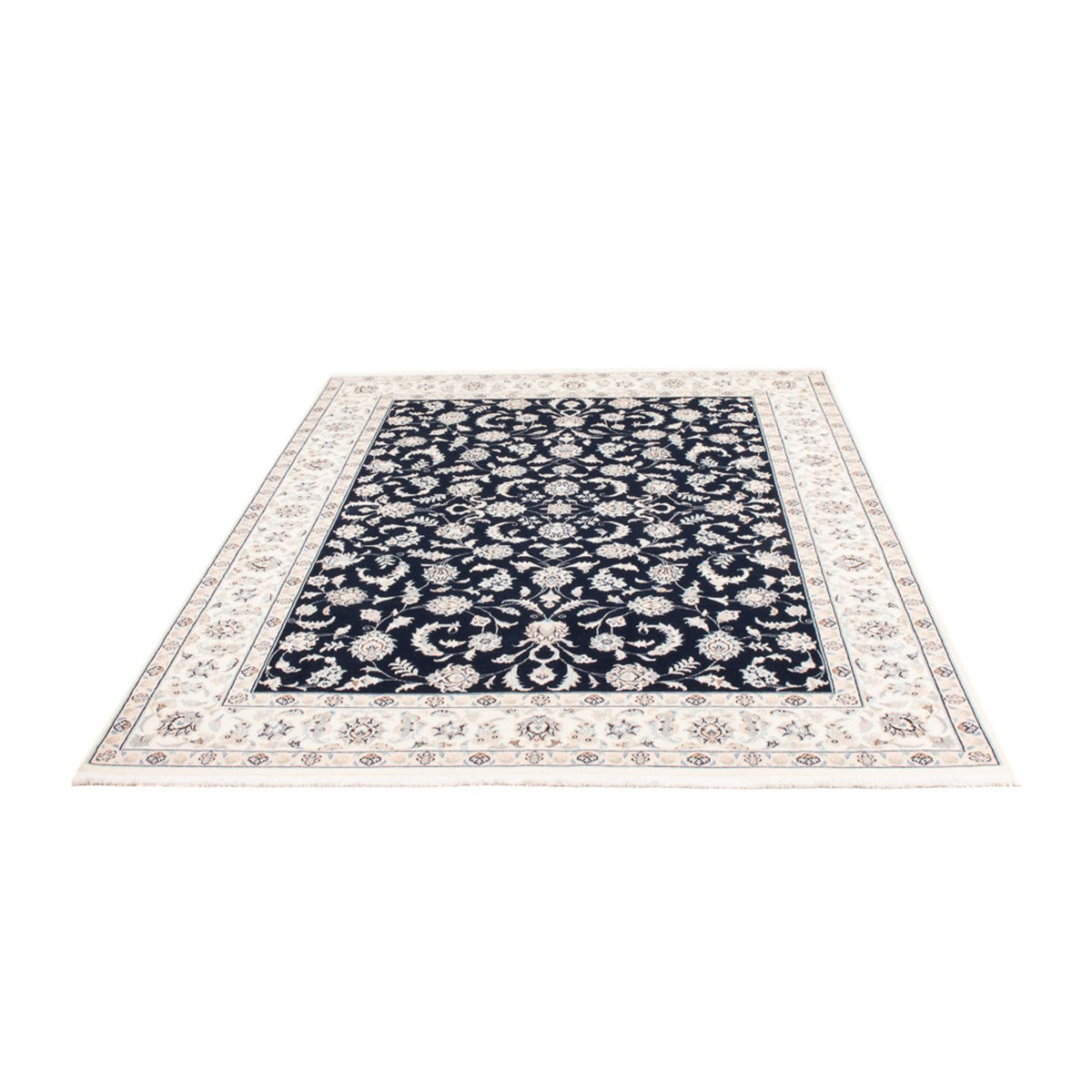 Alfombra persa - Nain - 236 x 170 cm - azul oscuro
