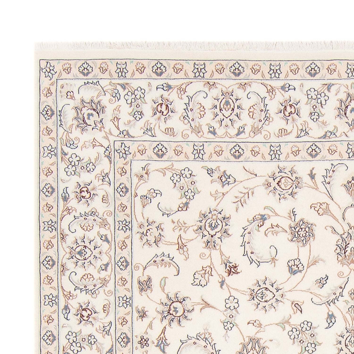 Alfombra persa - Nain - 242 x 171 cm - crema
