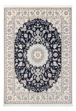 Alfombra Persa - Nain - Prima - 206 x 150 cm - azul oscuro