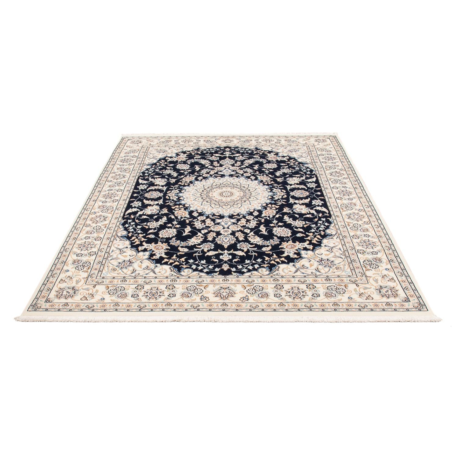 Alfombra Persa - Nain - Prima - 206 x 150 cm - azul oscuro