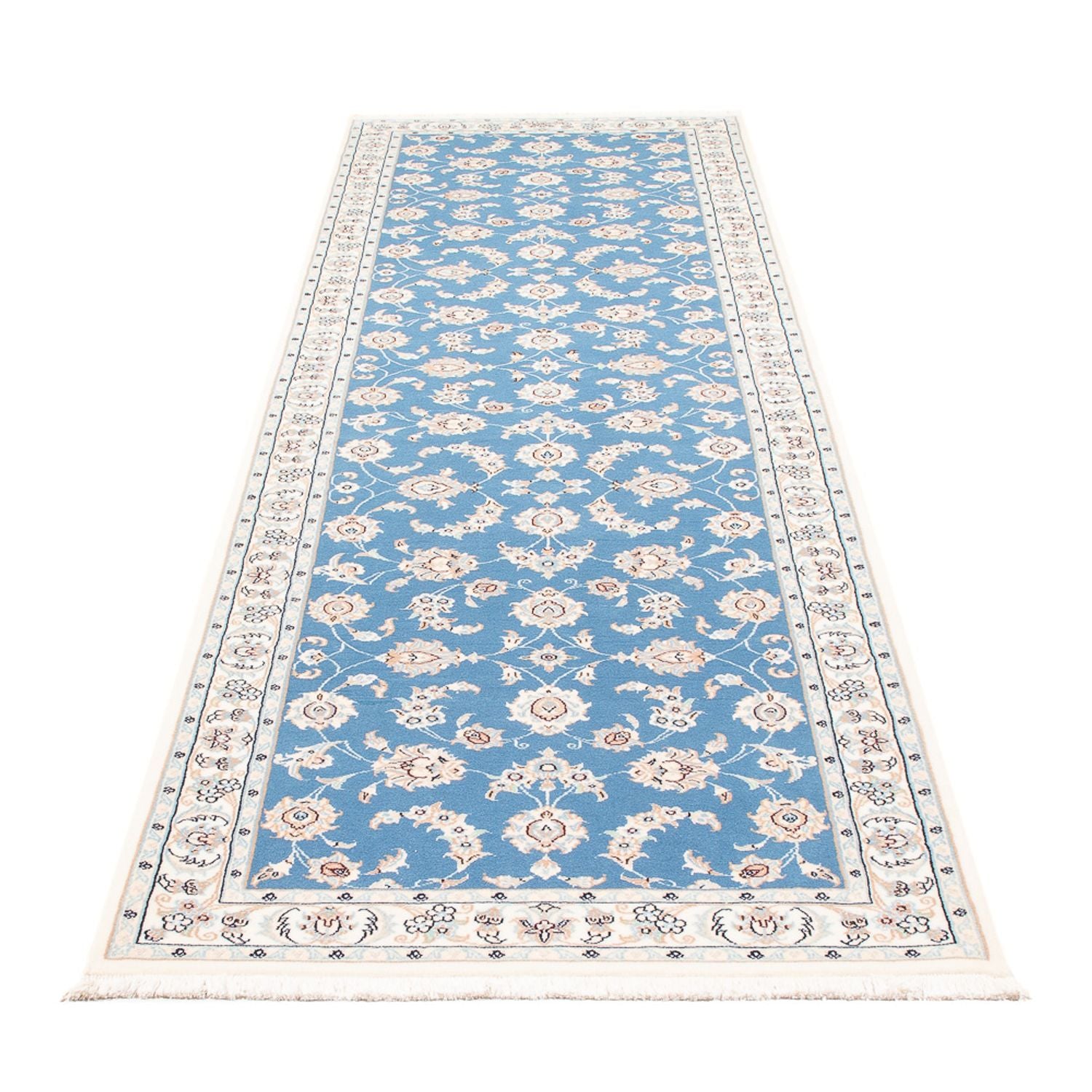 Alfombra de pasillo Alfombra Persa - Nain - Prima - 300 x 84 cm - azul