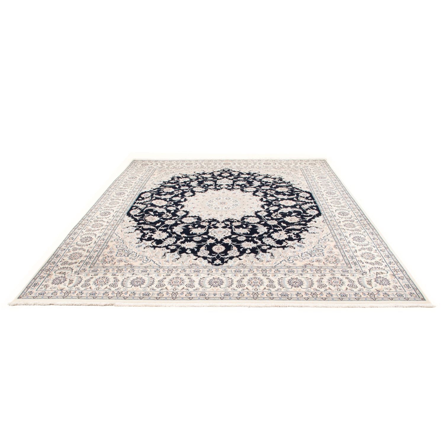 Alfombra Persa - Nain - Prima - 296 x 247 cm - azul oscuro