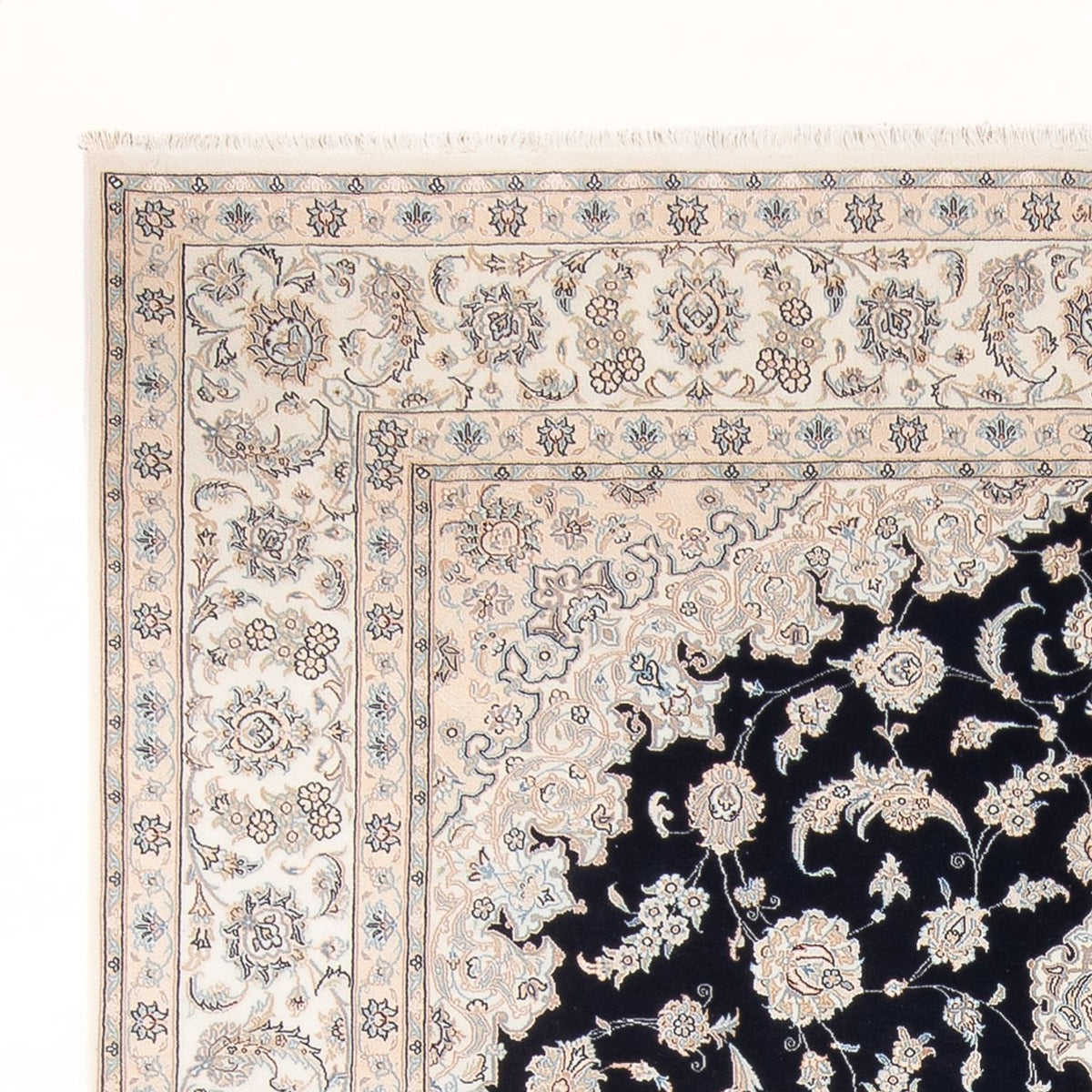 Alfombra Persa - Nain - Prima - 340 x 246 cm - azul oscuro