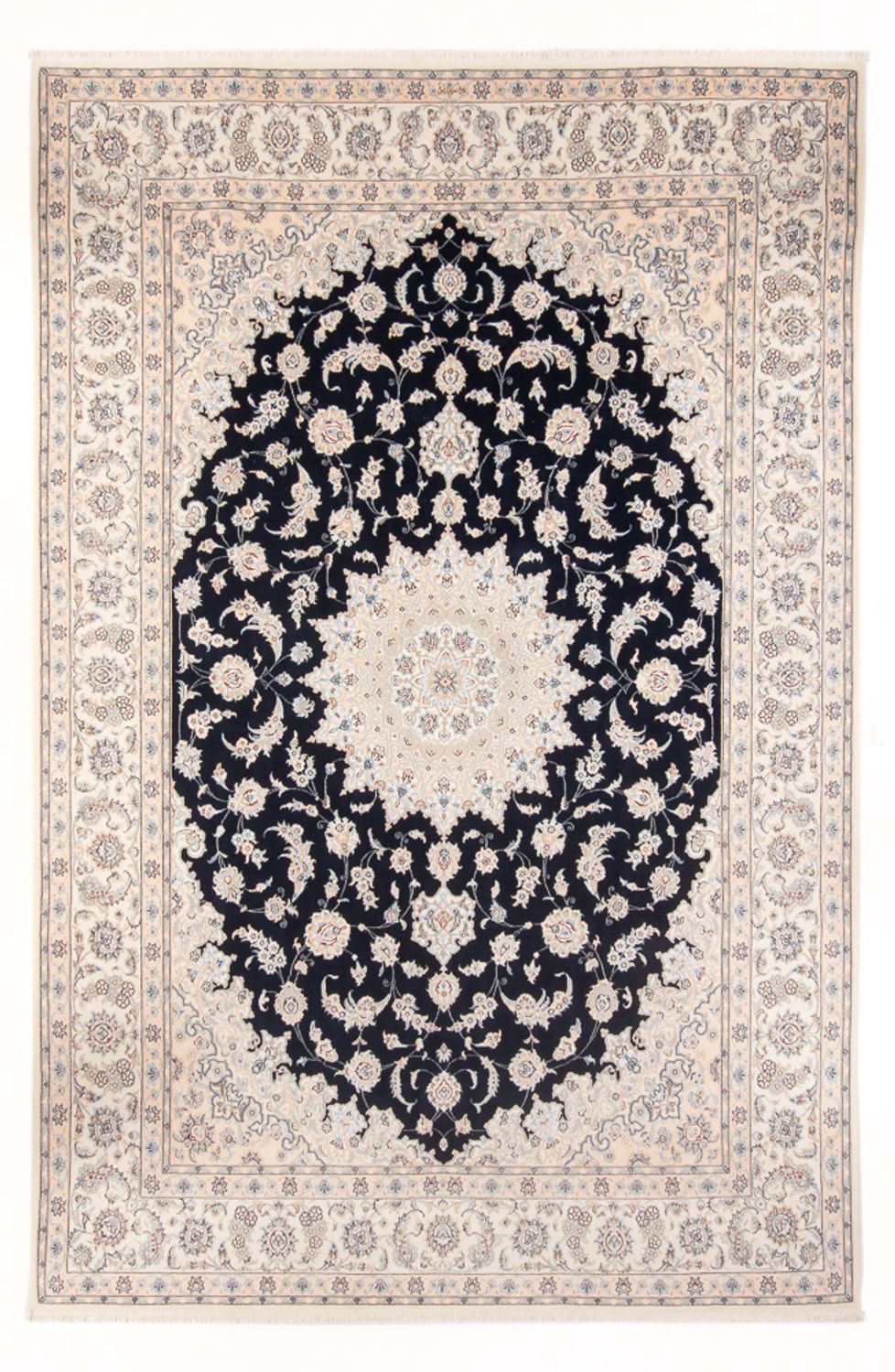 Alfombra Persa - Nain - Prima - 351 x 247 cm - azul oscuro