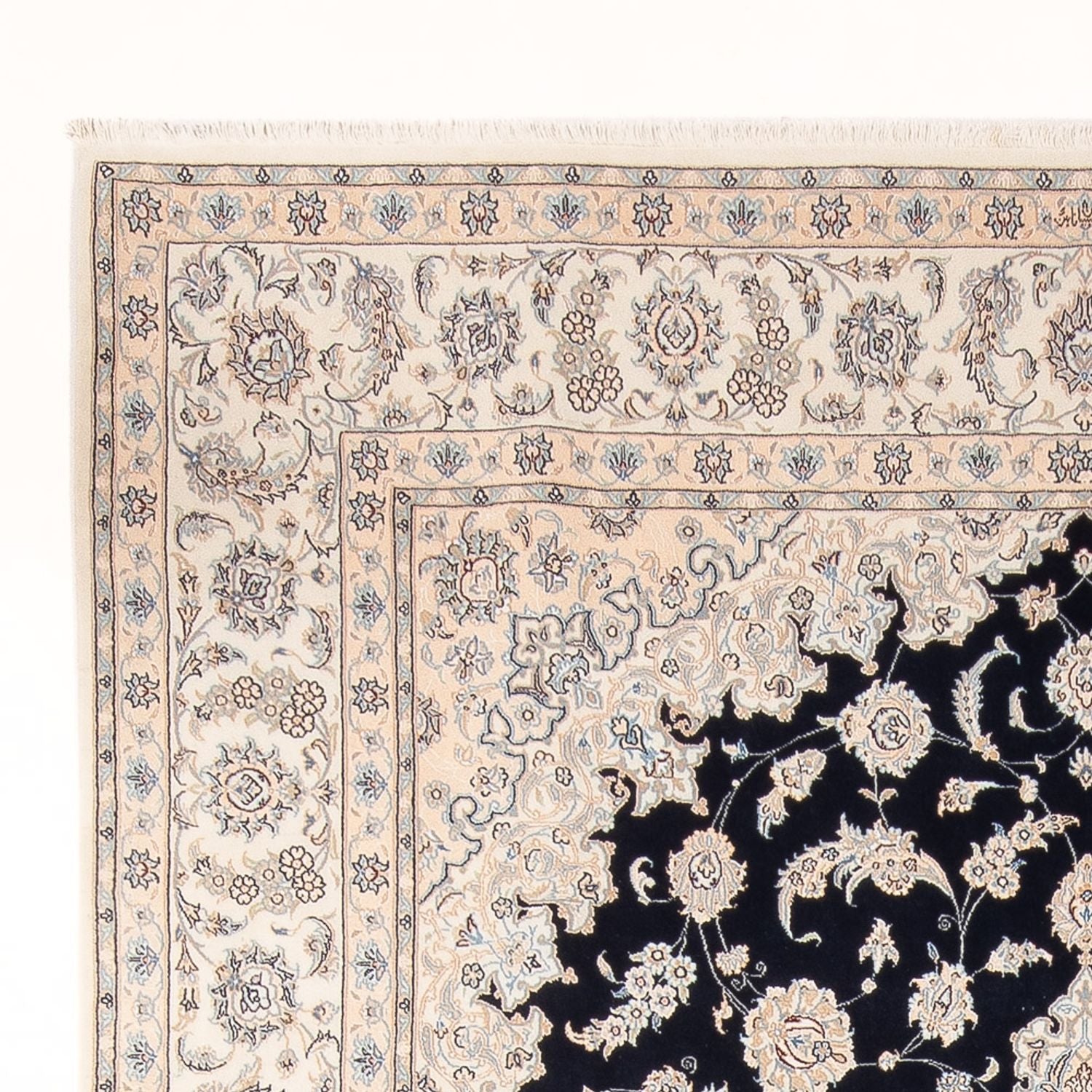 Alfombra Persa - Nain - Prima - 351 x 247 cm - azul oscuro