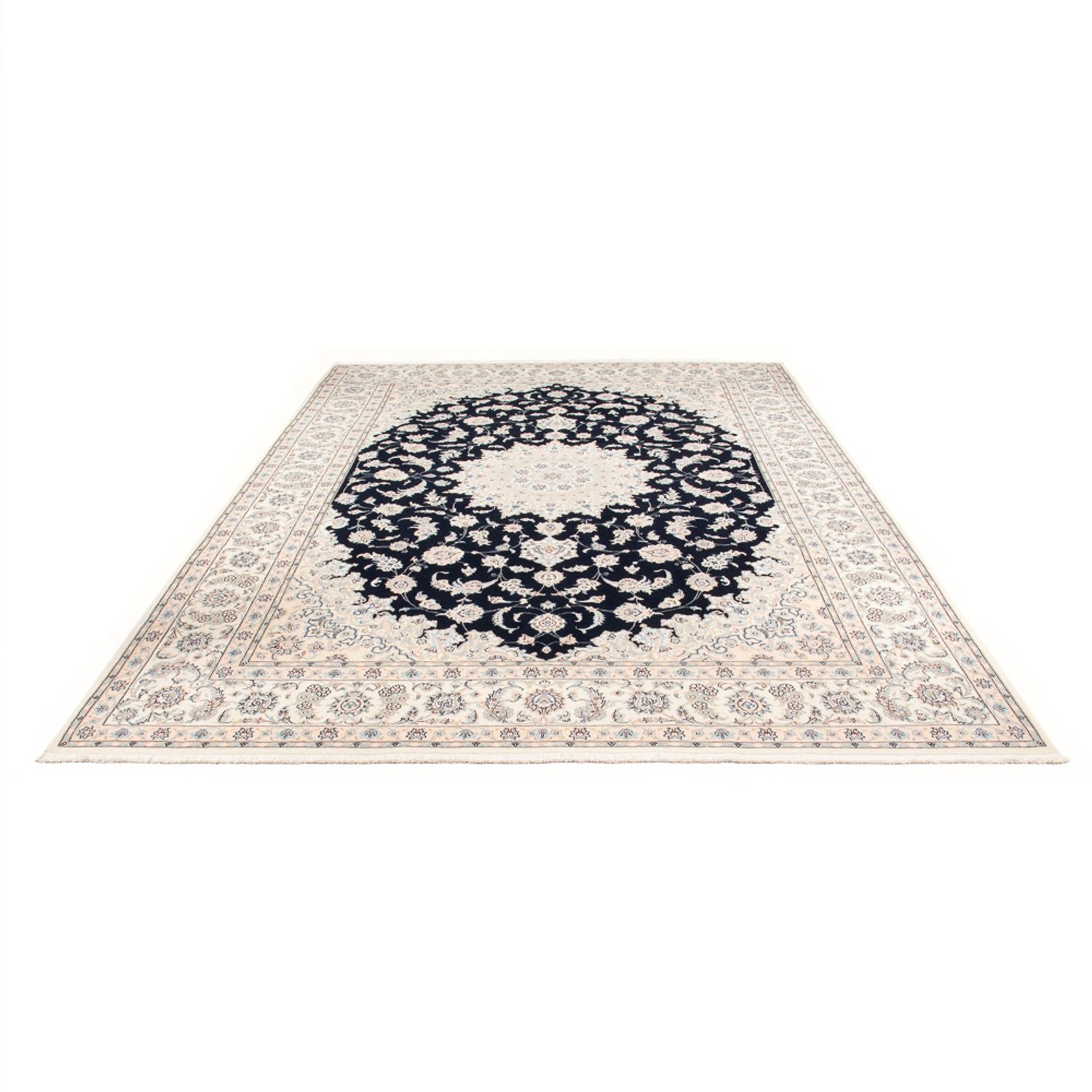 Alfombra Persa - Nain - Prima - 351 x 247 cm - azul oscuro