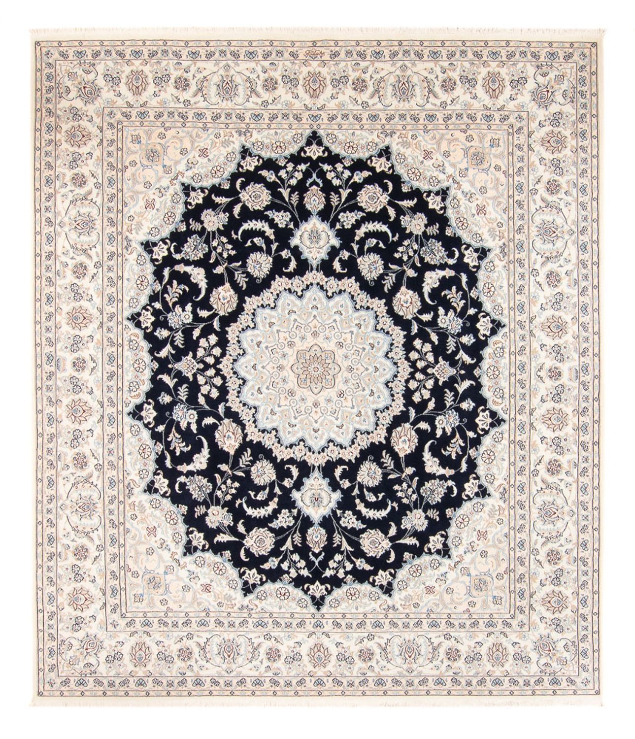 Alfombra persa - Nain - 266 x 223 cm - azul oscuro