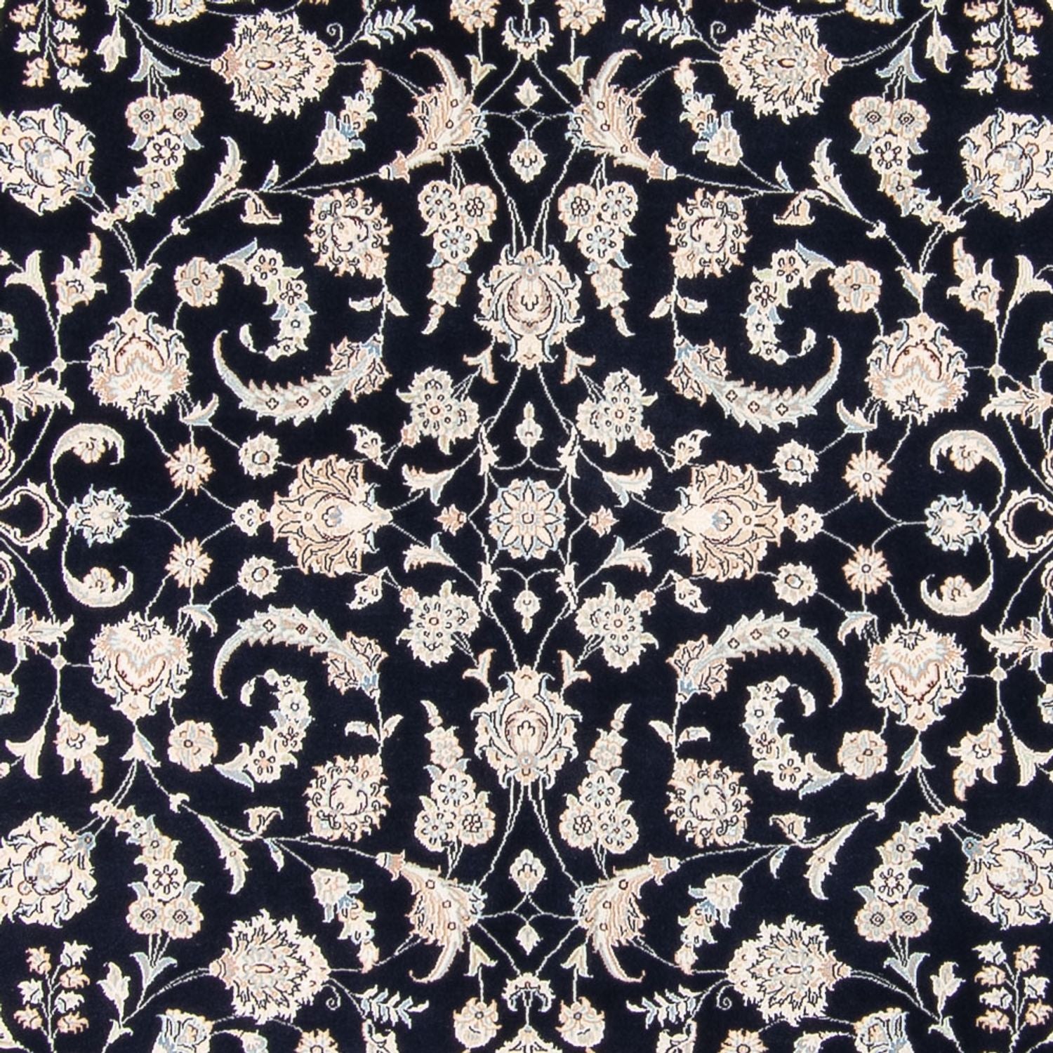Alfombra persa - Nain - 265 x 247 cm - azul oscuro