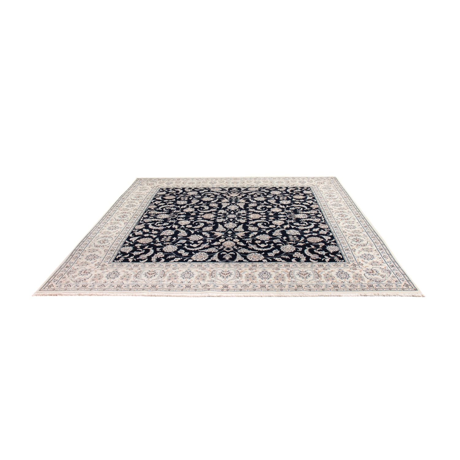Alfombra persa - Nain - 265 x 247 cm - azul oscuro