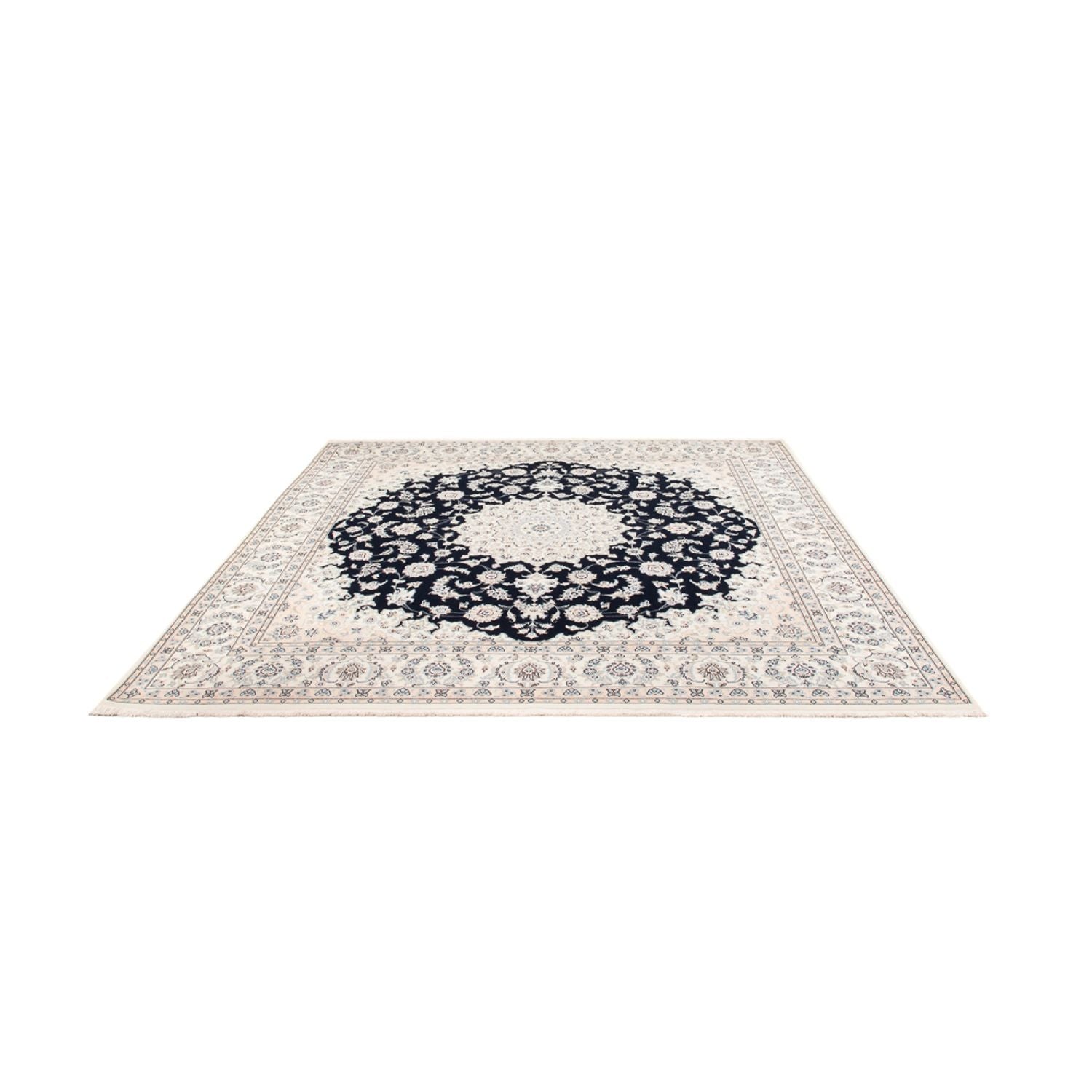 Alfombra persa - Nain - 264 x 246 cm - azul oscuro