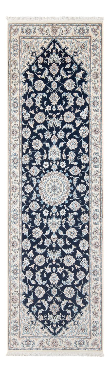 Alfombra de pasillo Alfombra Persa - Nain - Prima - 246 x 80 cm - azul oscuro