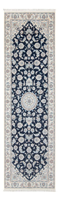Alfombra de pasillo Alfombra Persa - Nain - Prima - 246 x 80 cm - azul oscuro