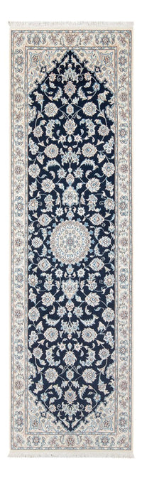 Alfombra de pasillo Alfombra Persa - Nain - Prima - 246 x 80 cm - azul oscuro