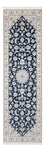 Alfombra de pasillo Alfombra Persa - Nain - Prima - 246 x 80 cm - azul oscuro