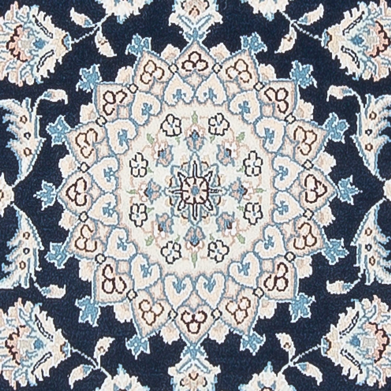 Alfombra de pasillo Alfombra Persa - Nain - Prima - 246 x 80 cm - azul oscuro