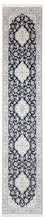 Alfombra de pasillo Alfombra Persa - Nain - Prima - 392 x 87 cm - azul oscuro