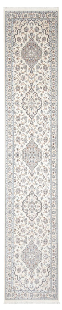 Alfombra de pasillo Alfombra Persa - Nain - Prima - 398 x 88 cm - crema