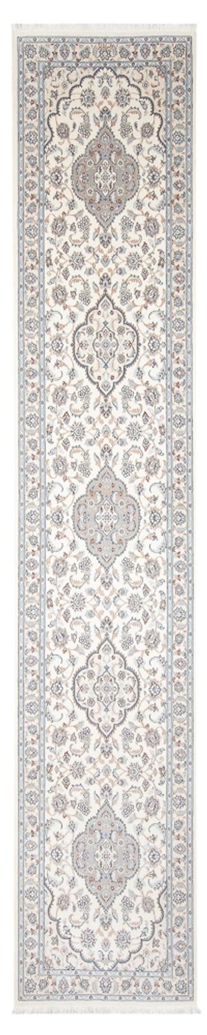 Alfombra de pasillo Alfombra Persa - Nain - Prima - 398 x 88 cm - crema