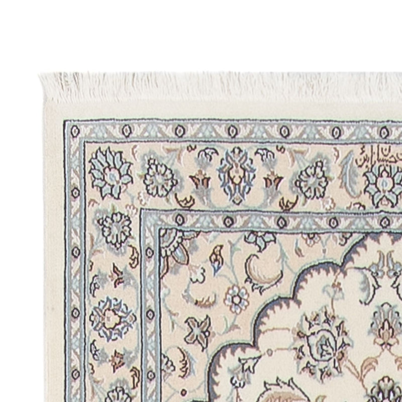 Alfombra de pasillo Alfombra Persa - Nain - Prima - 398 x 88 cm - crema