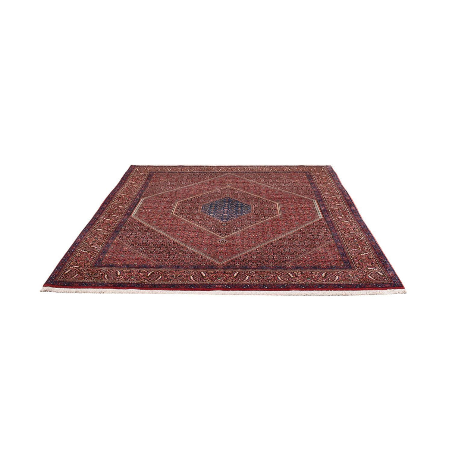 Alfombra persa - Nain - 252 x 199 cm - rojo burdeos