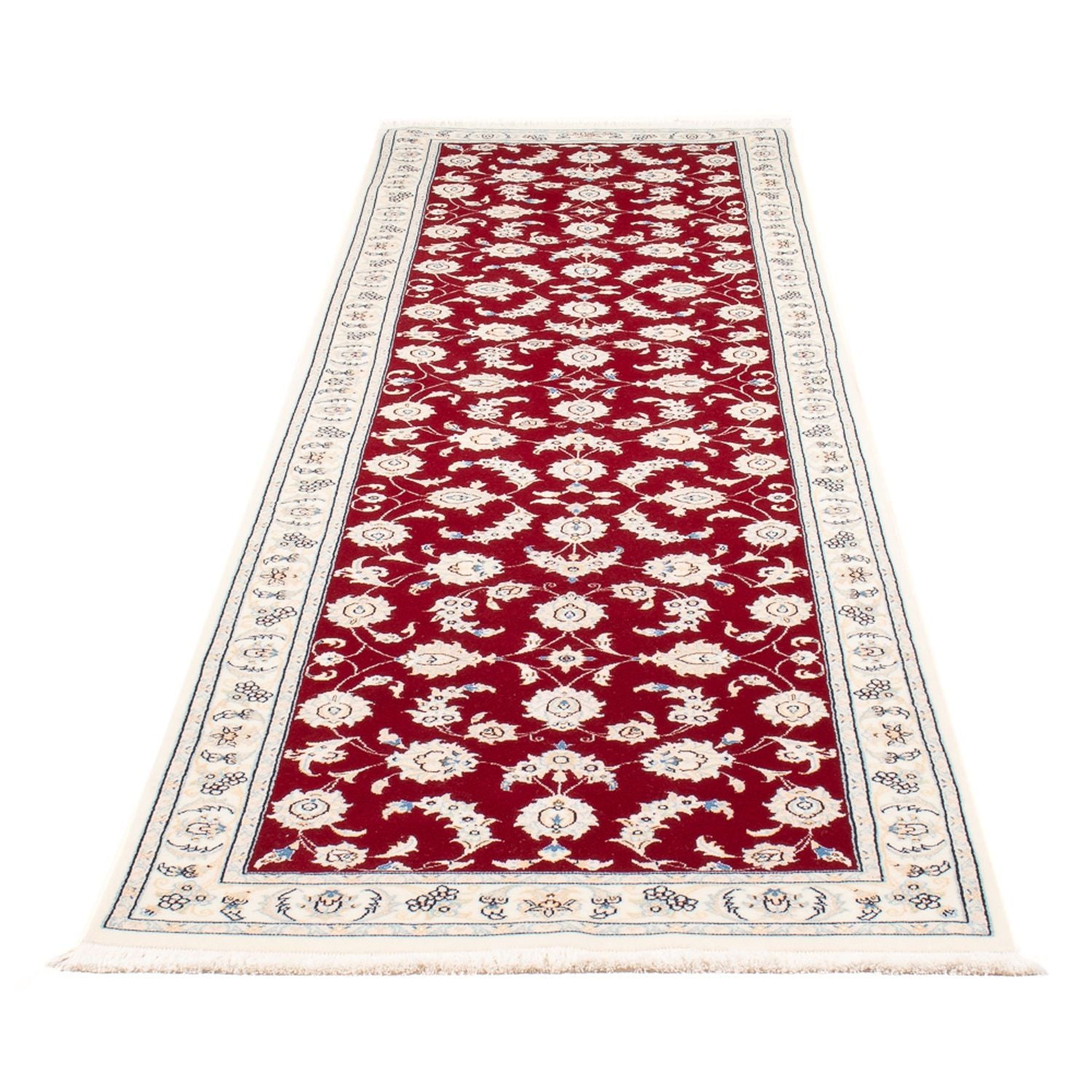 Alfombra de pasillo Alfombra Persa - Nain - Prima - 297 x 83 cm - rojo