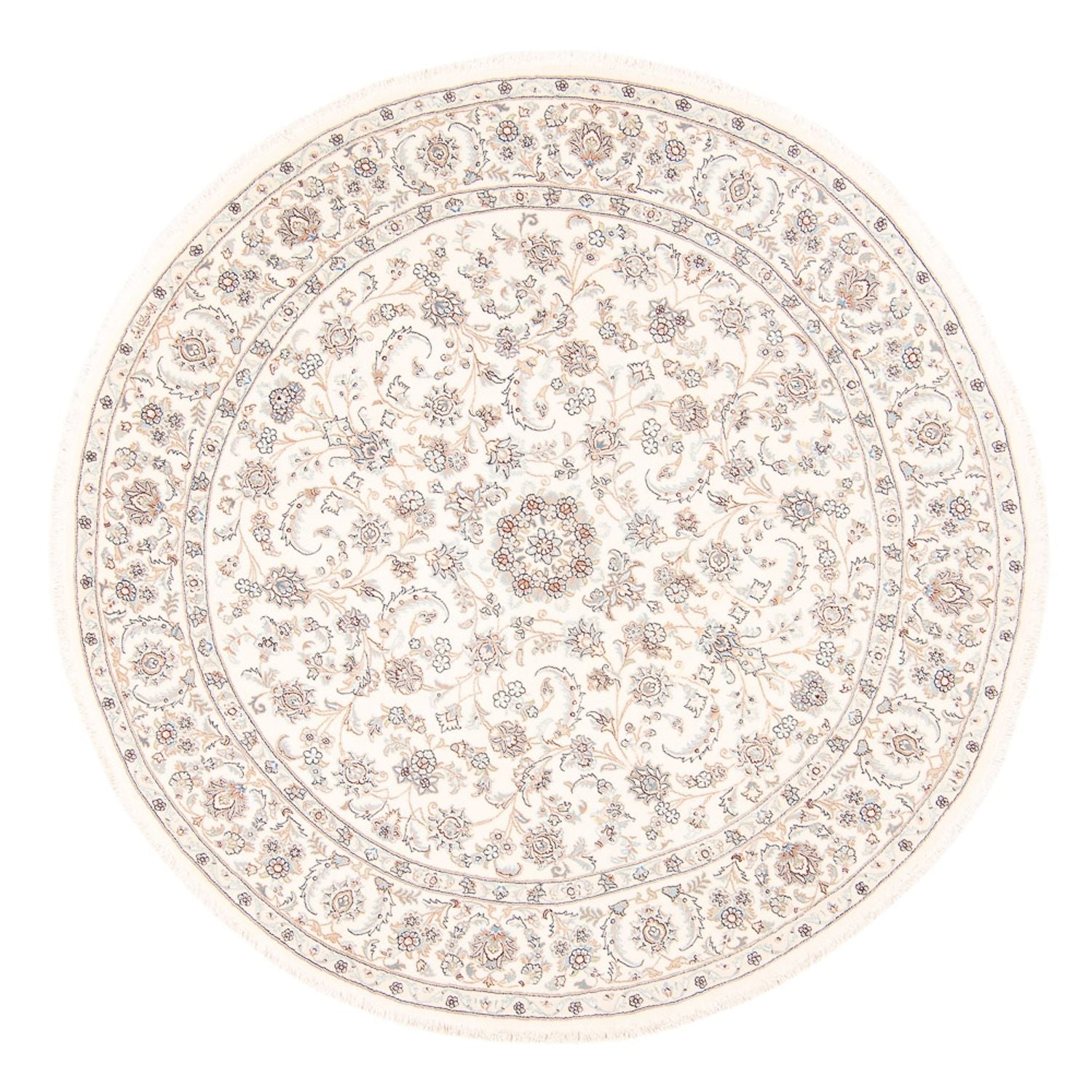 Alfombra persa - Nain redondo  - 203 x 200 cm - crema
