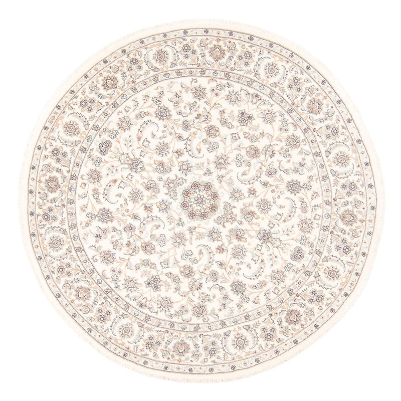 Alfombra persa - Nain redondo  - 203 x 200 cm - crema