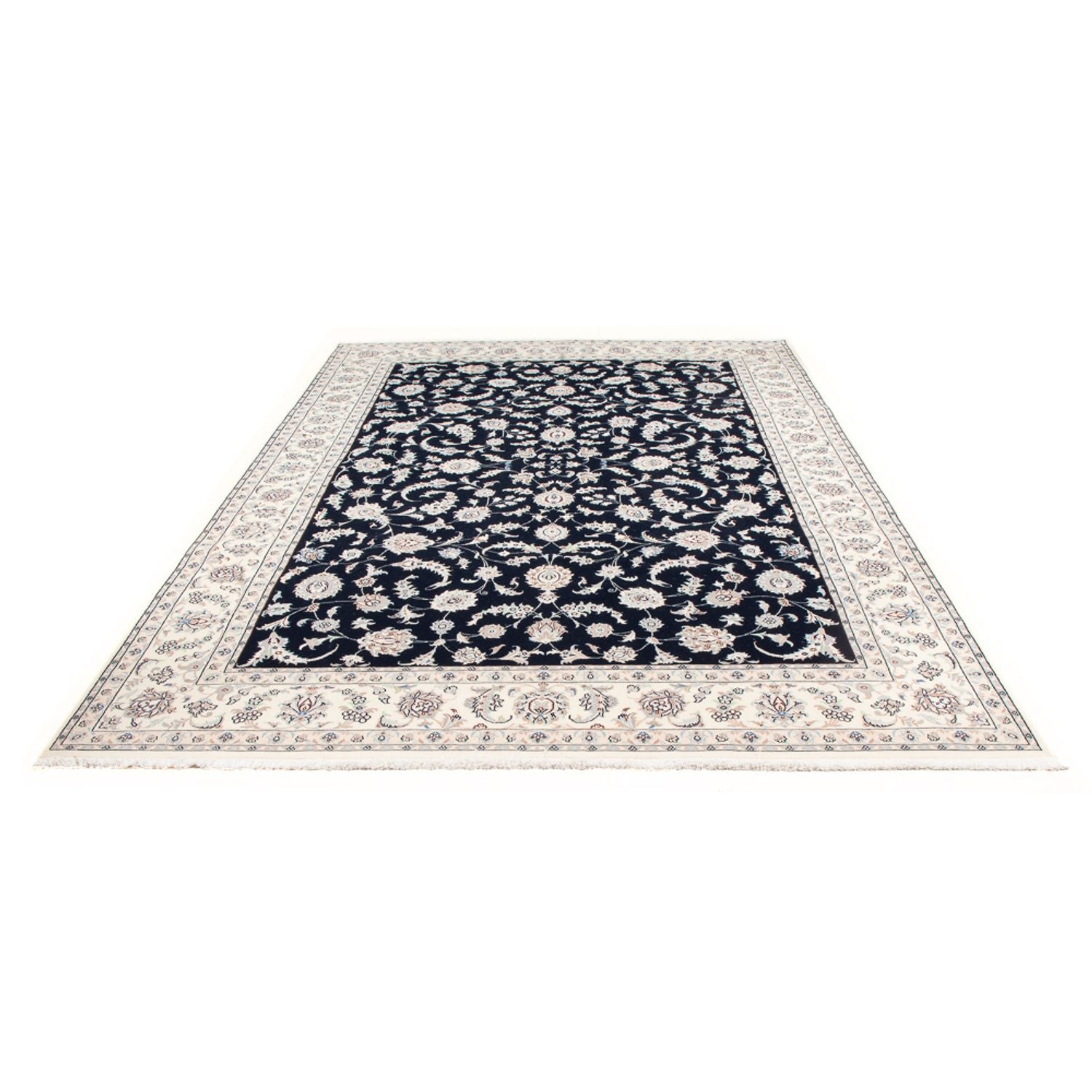 Alfombra Persa - Nain - Prima - 297 x 198 cm - azul oscuro