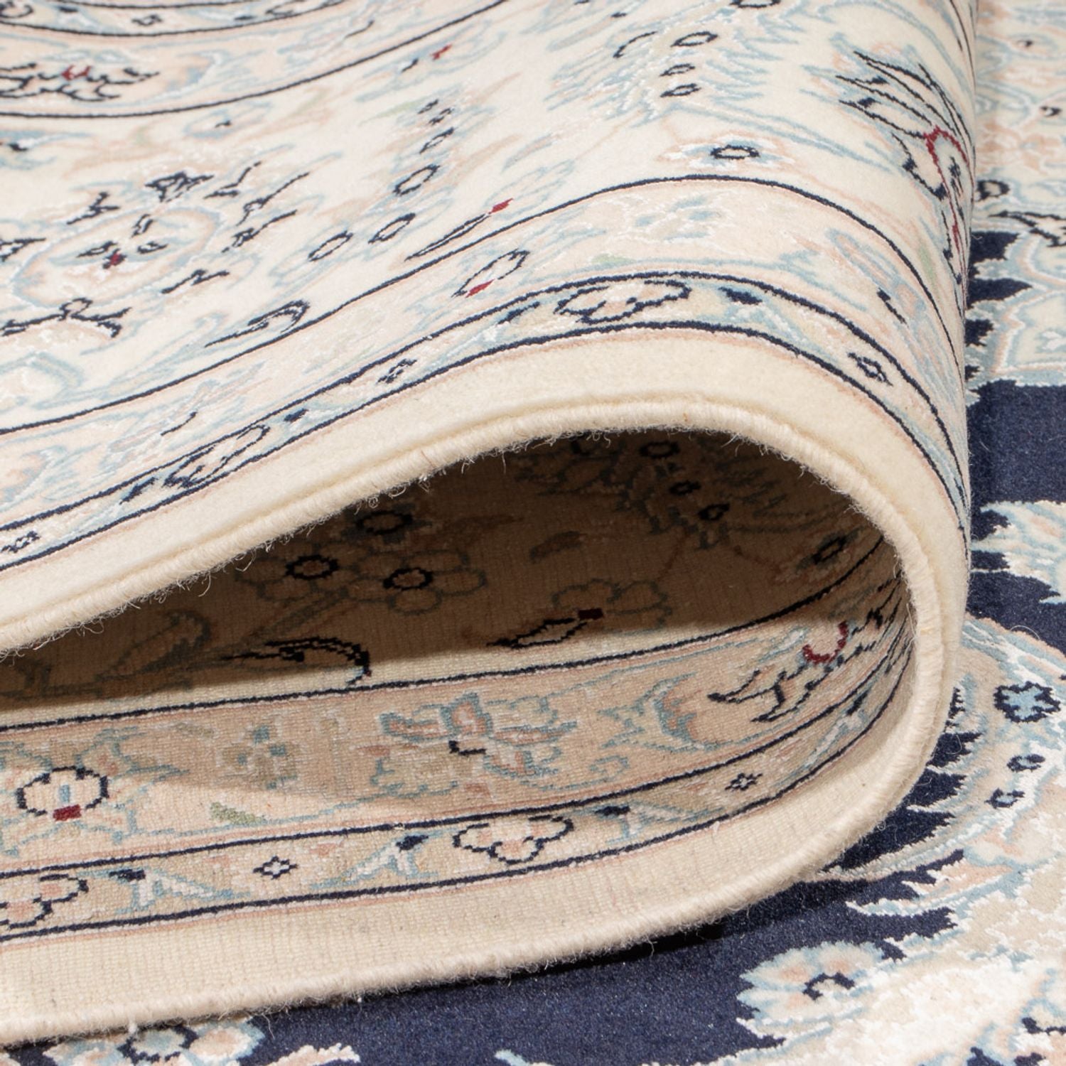 Alfombra Persa - Nain - Prima - 340 x 246 cm - azul oscuro