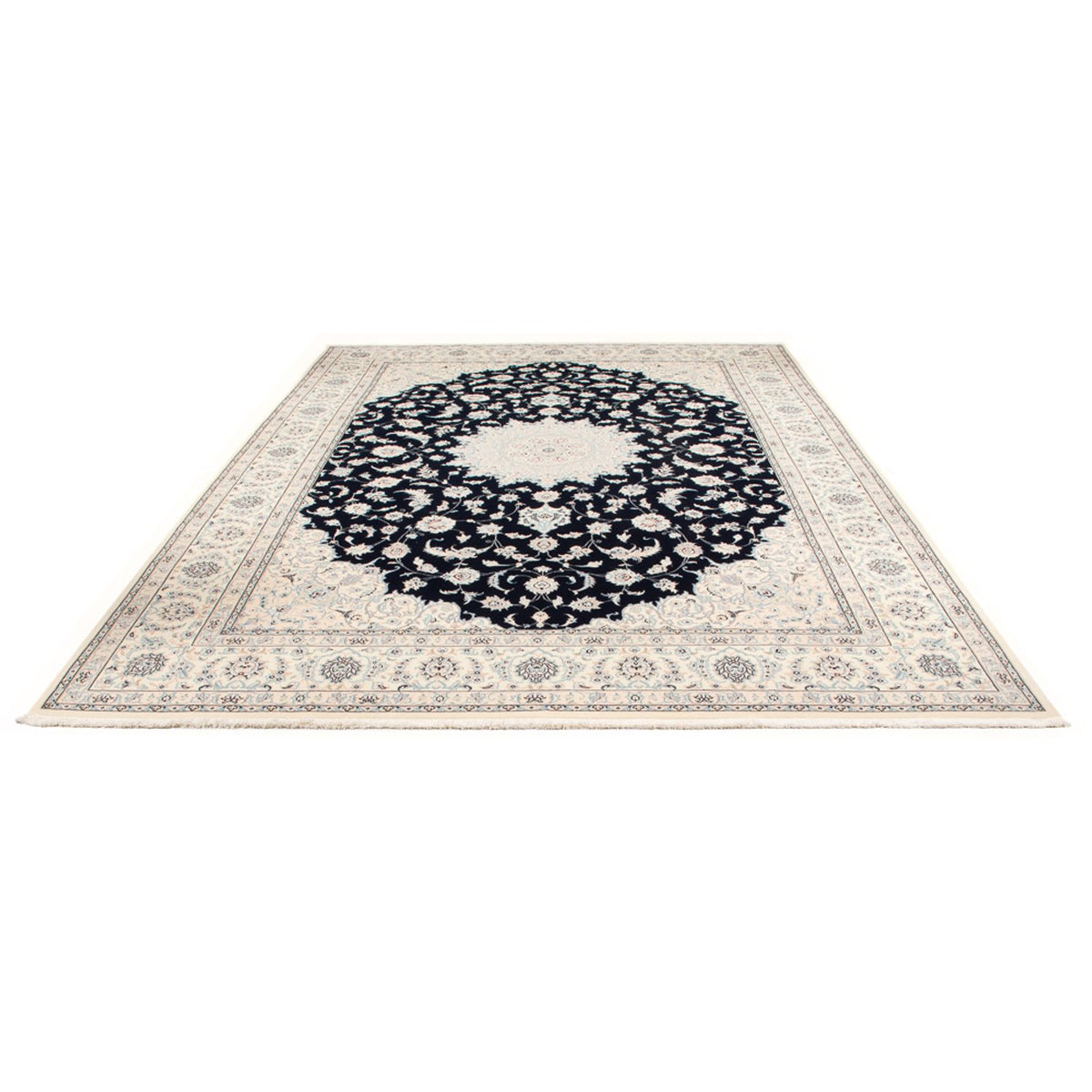 Alfombra Persa - Nain - Prima - 340 x 246 cm - azul oscuro