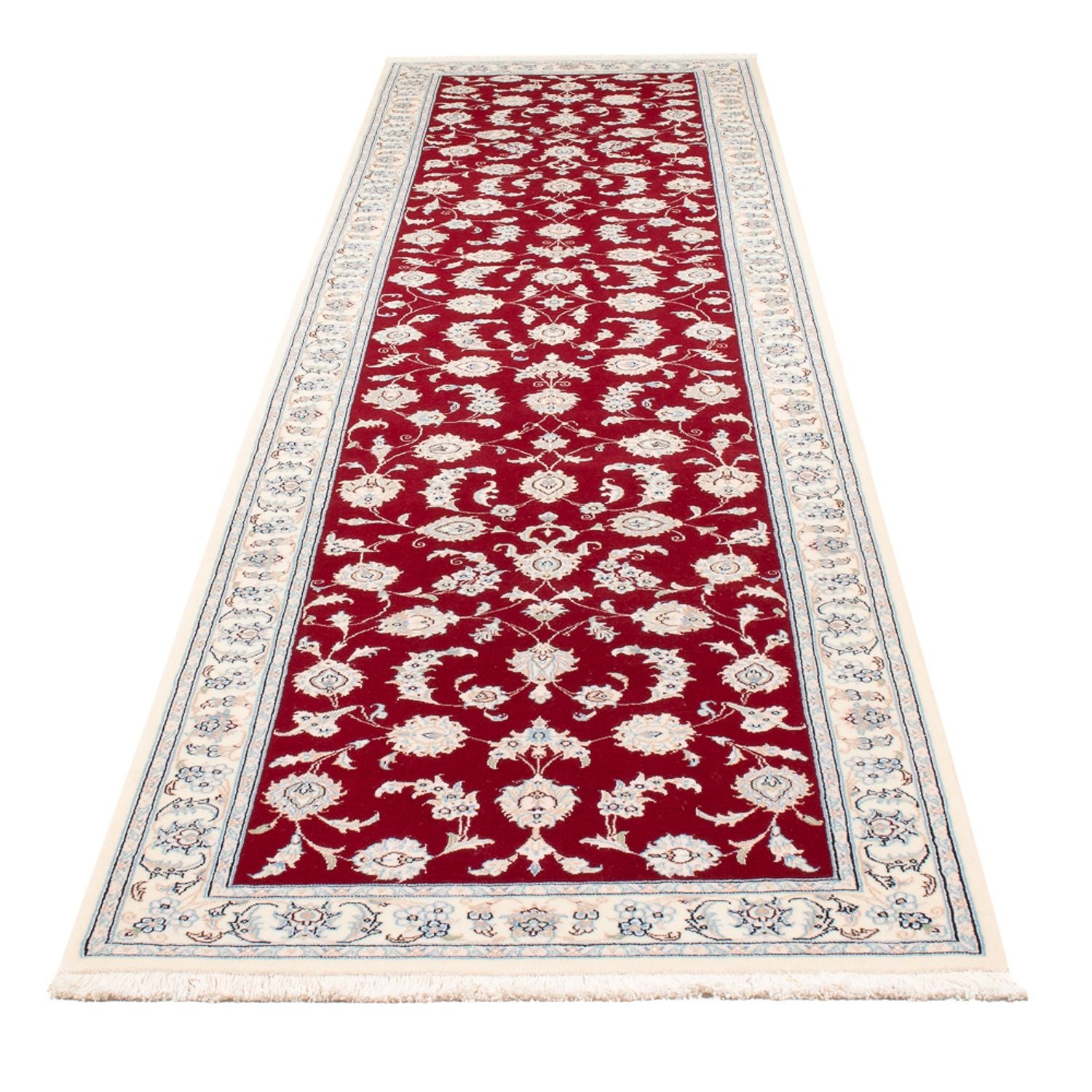 Alfombra de pasillo Alfombra Persa - Nain - Prima - 346 x 86 cm - rojo