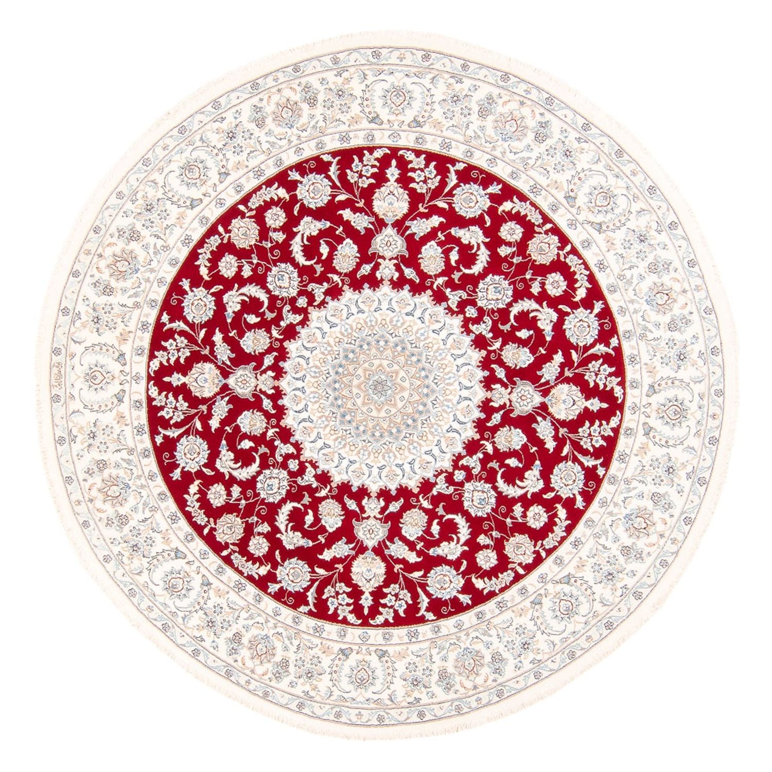 Alfombra persa - Nain redondo  - 200 x 200 cm - rojo