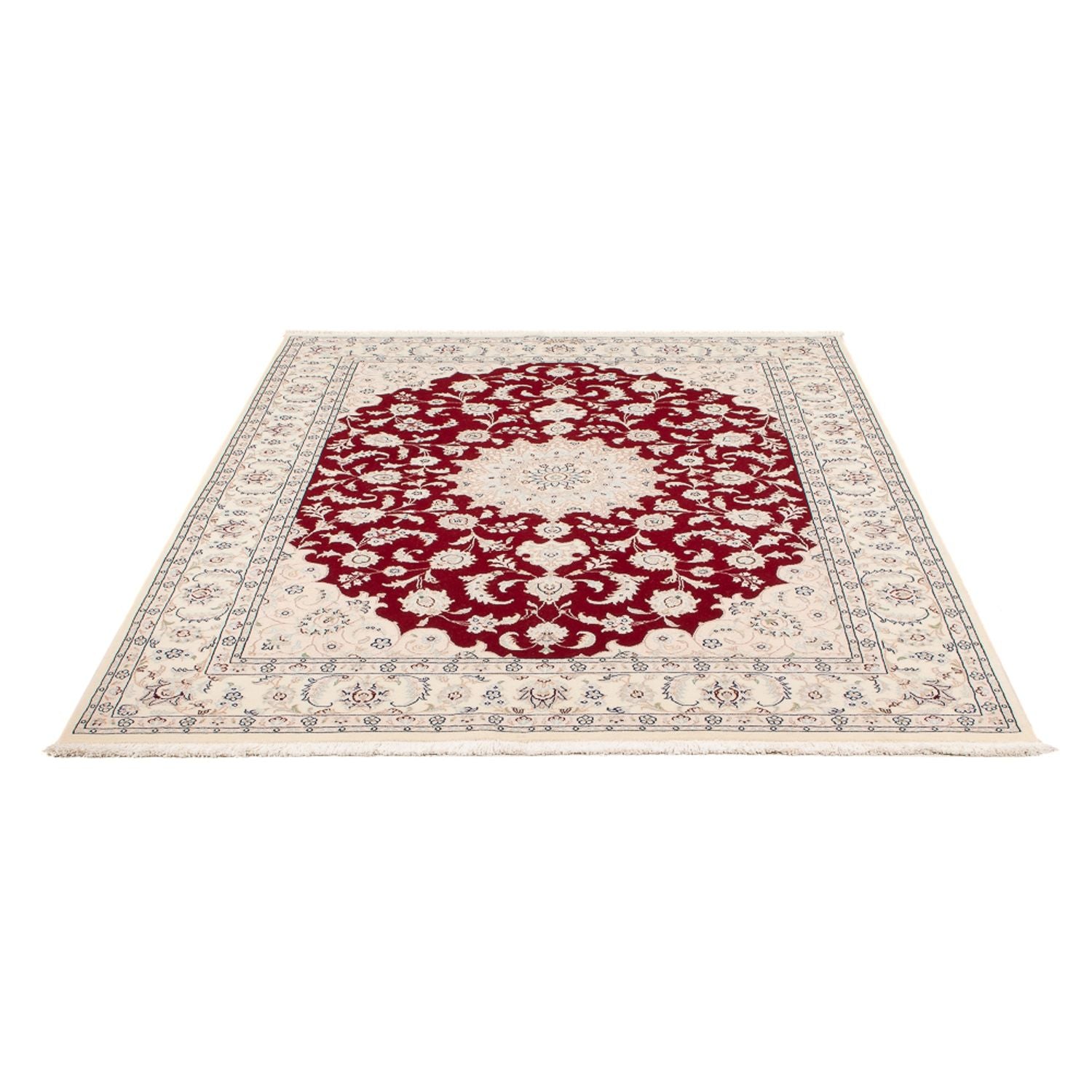 Alfombra Persa - Nain - Prima - 200 x 148 cm - rojo
