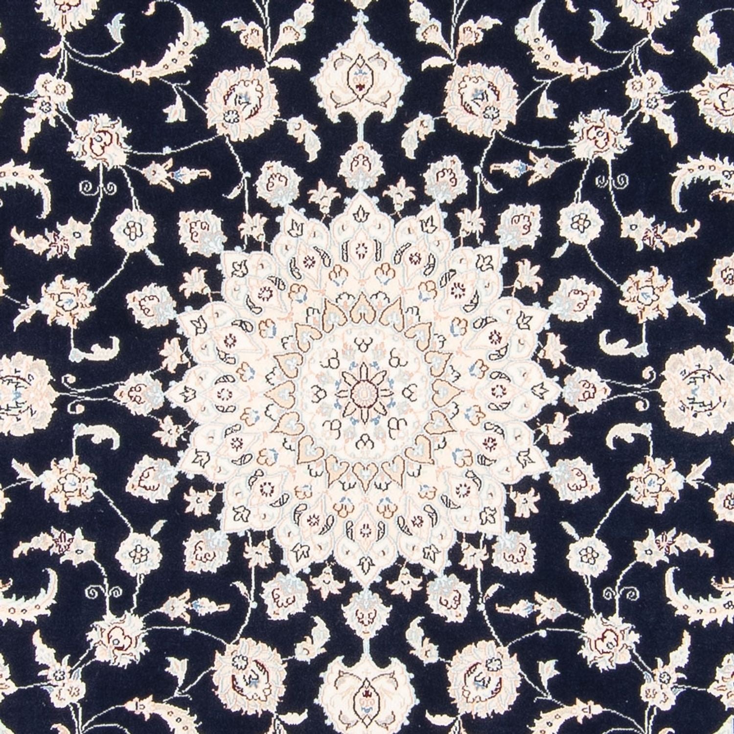 Alfombra persa - Nain cuadrado  - 210 x 200 cm - azul oscuro