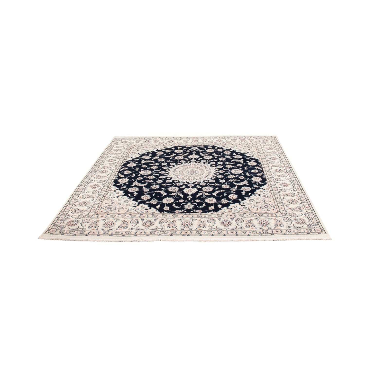 Alfombra persa - Nain cuadrado  - 210 x 200 cm - azul oscuro