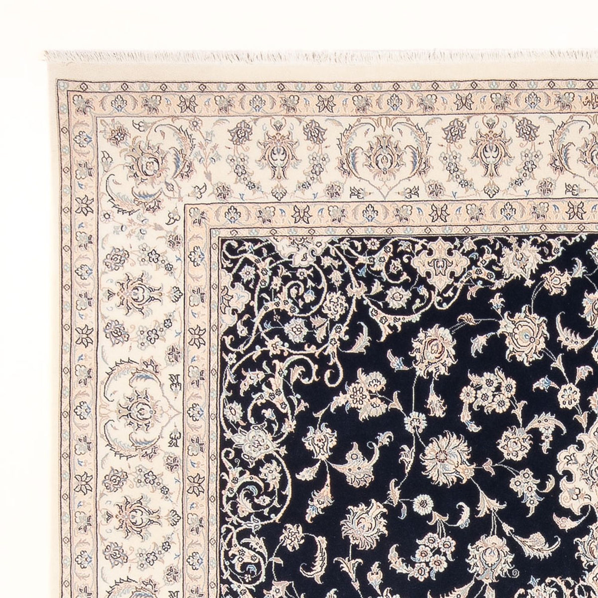 Alfombra Persa - Nain - Prima - 305 x 248 cm - azul oscuro